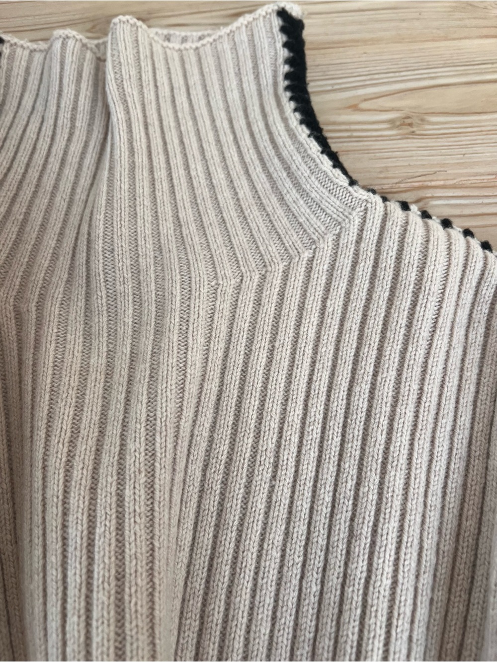 Rag & Bone Ingrid Wool Turtleneck Sweater XS Oversized Whipstitch - Picture 3 of 10